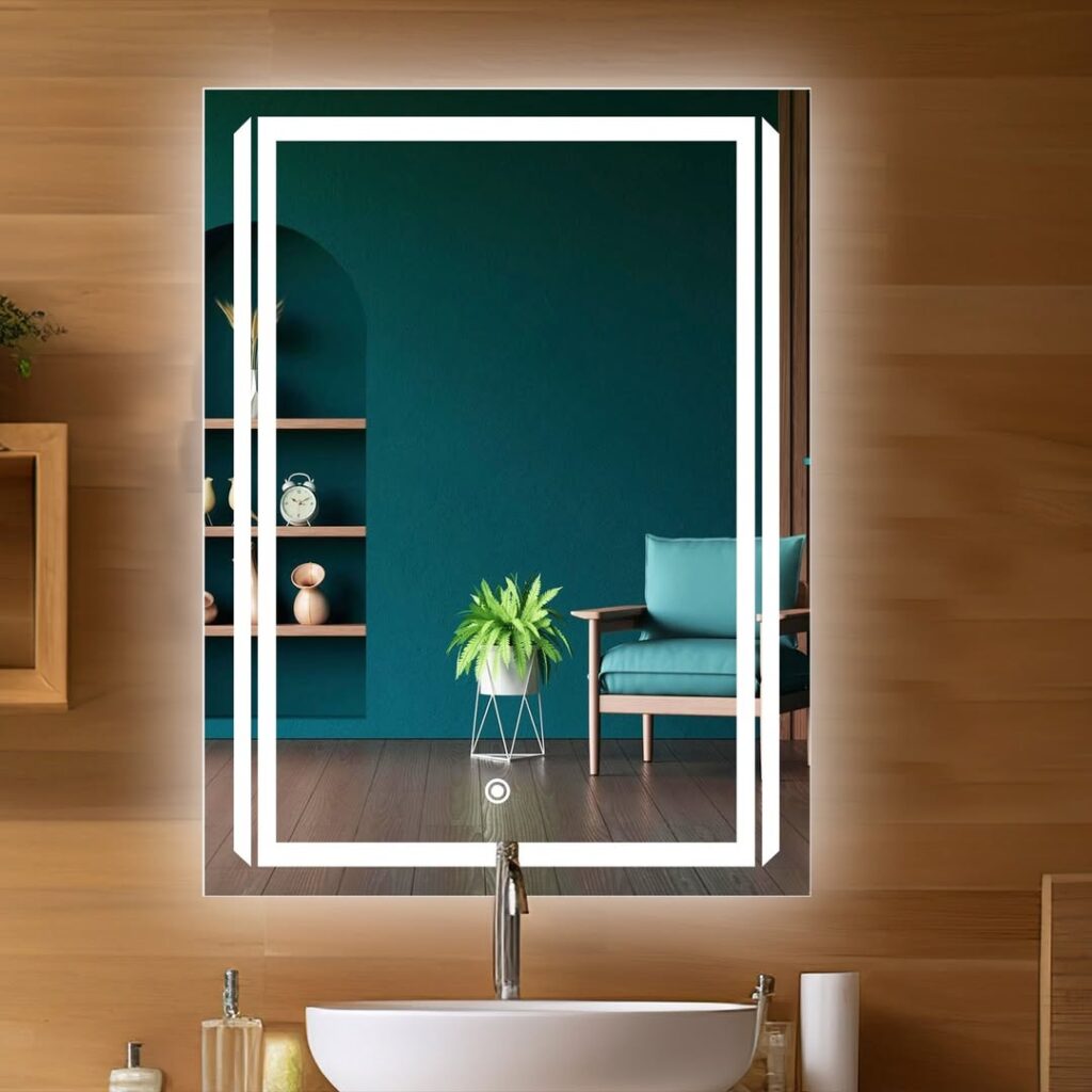LED-framed mirrors