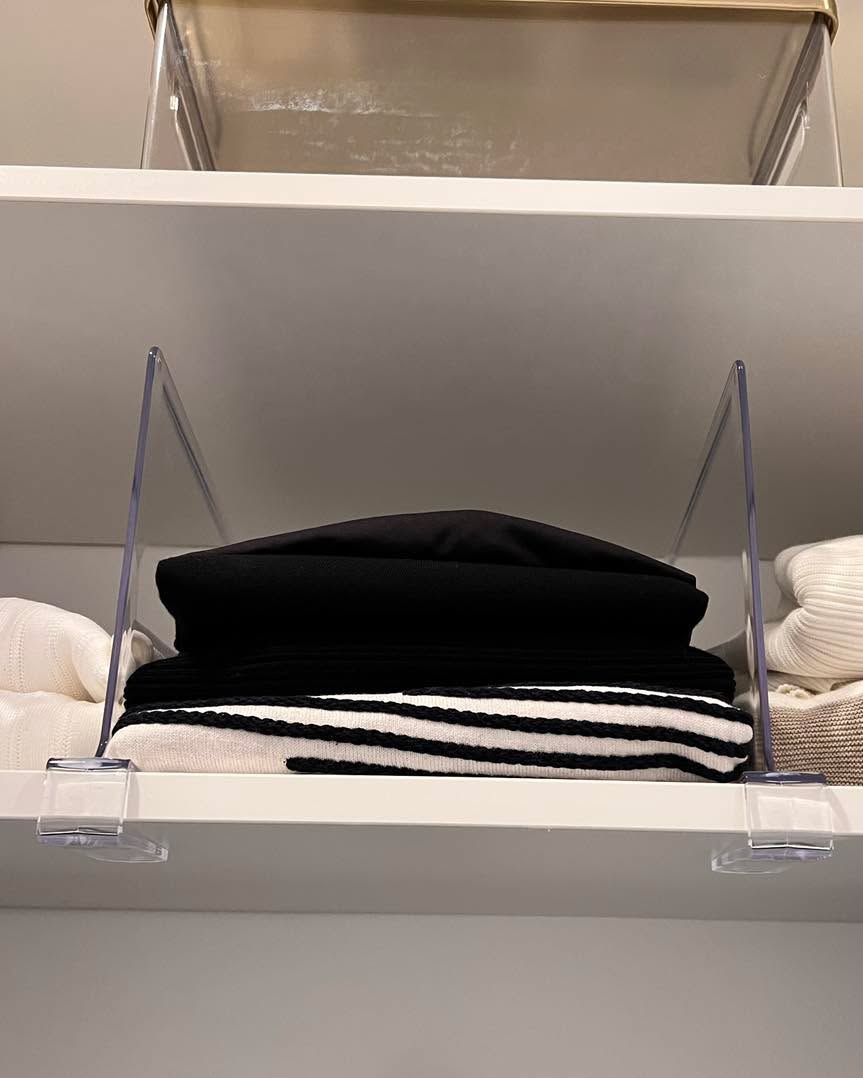 acrylic shelf dividers closet