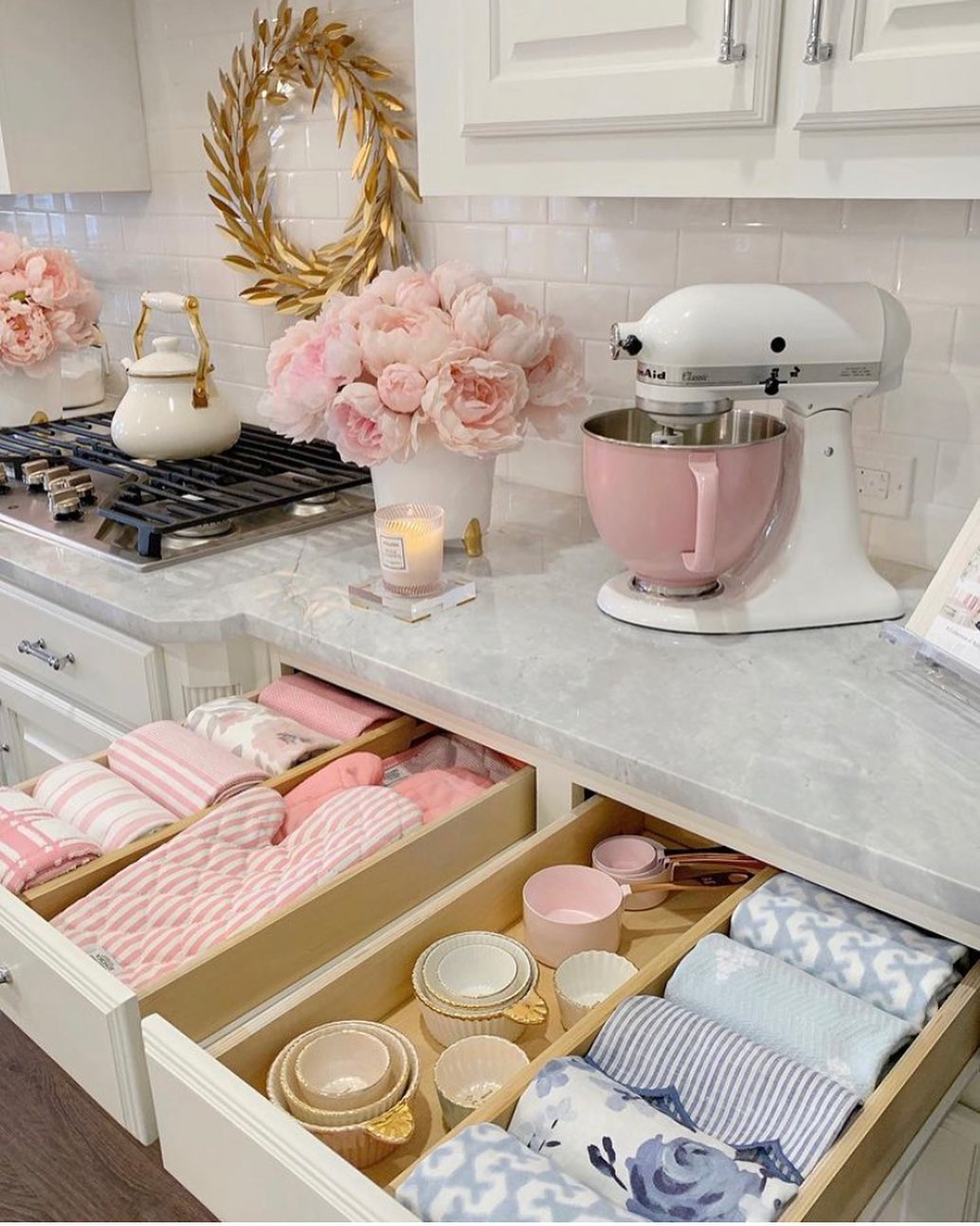 organized dish display