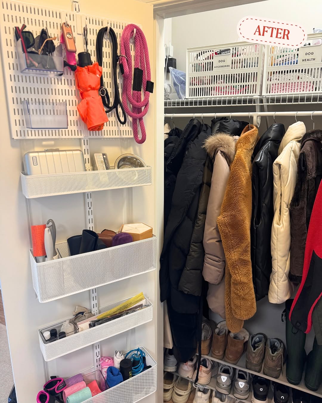 over-the-door accessory storage