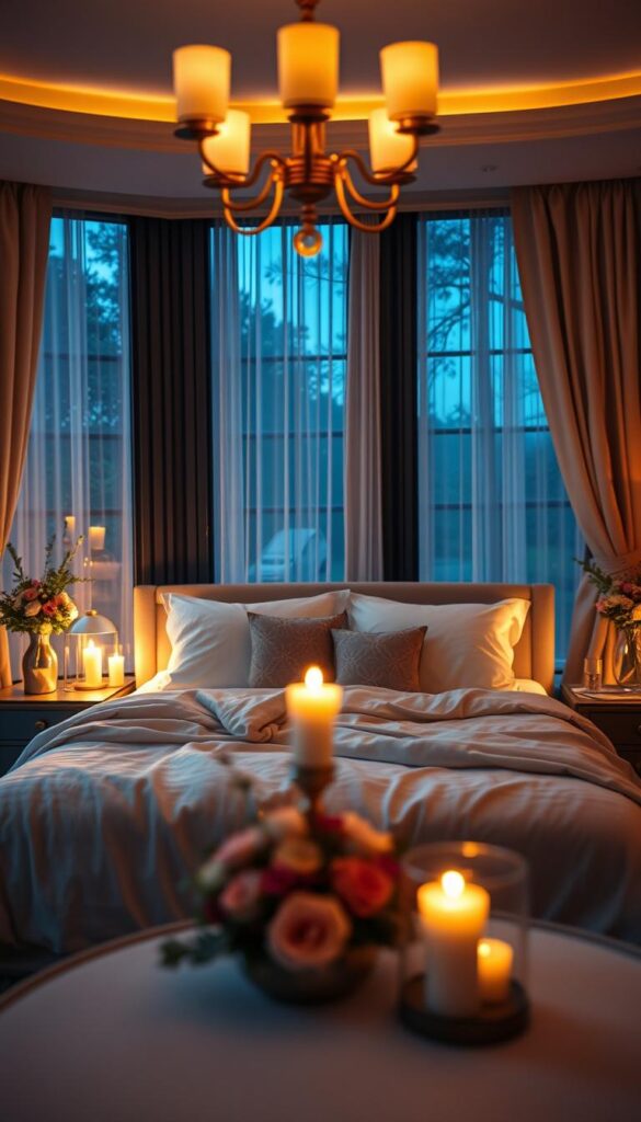 romantic bedroom lighting