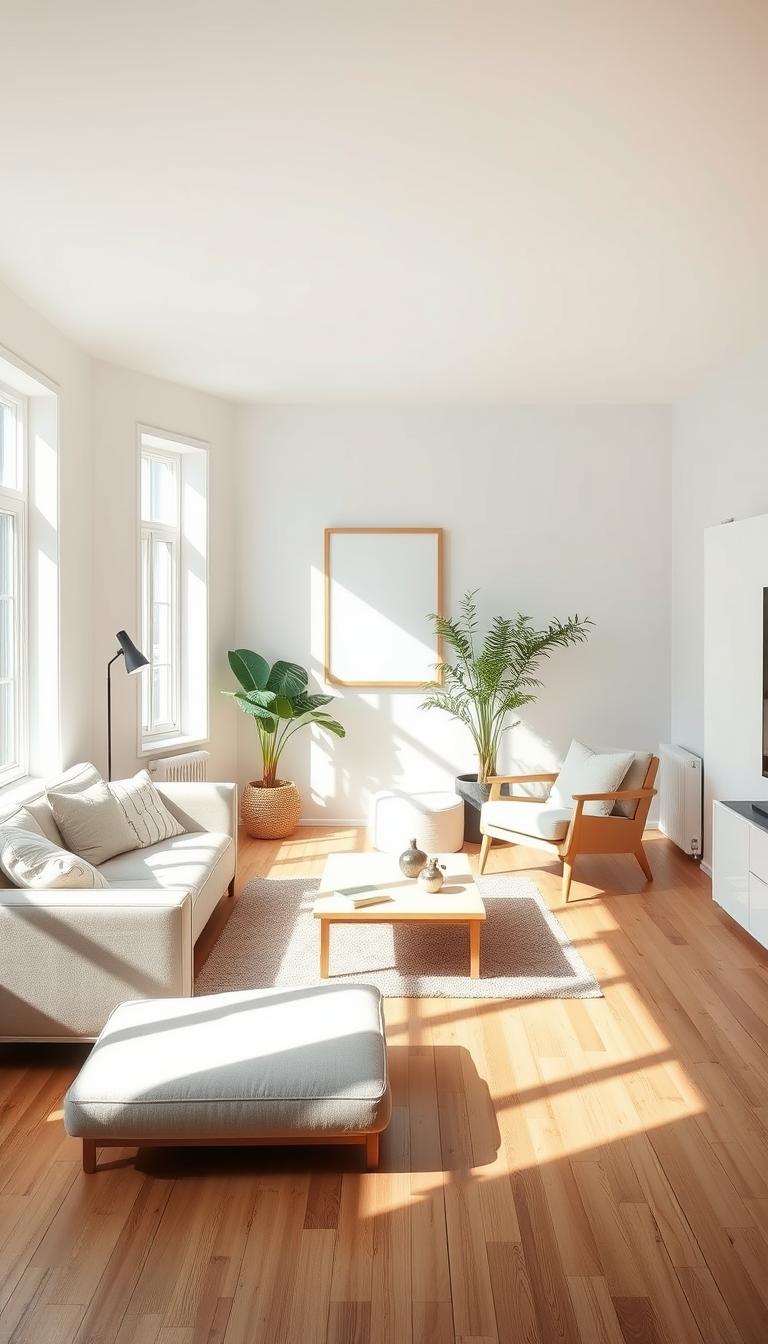 Scandinavian interior with natural light