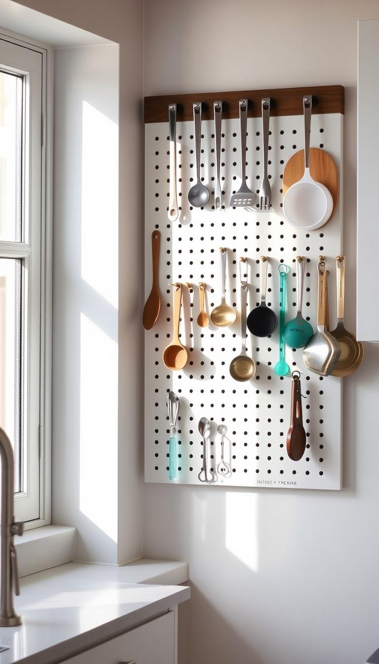 kitchen pegboard organizer