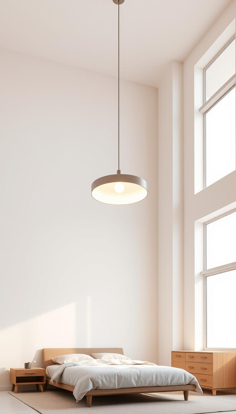 minimalist bedroom lighting