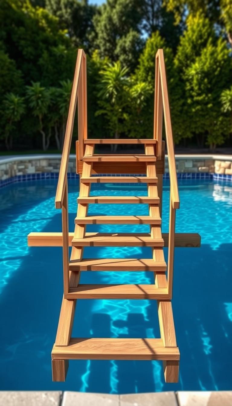 pool stairs construction