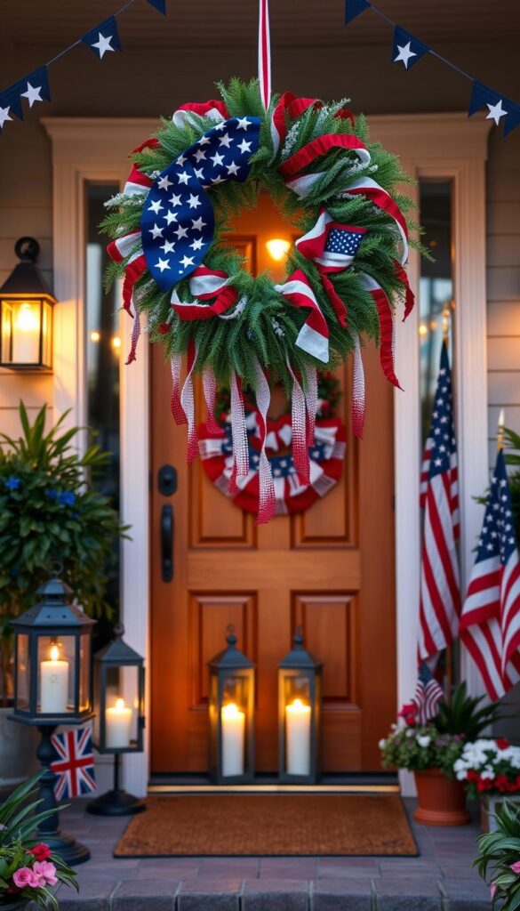 4th of July Front Door Decorations
